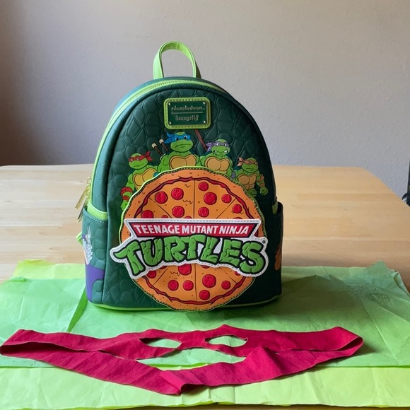 🐢🍕🐢 LOUNGEFLY TEENAGE MUTANT NINJA TURTLES BACKPACK 🍕🐢🍕 NWT 🐢🍕🐢 - Picture 2 of 16